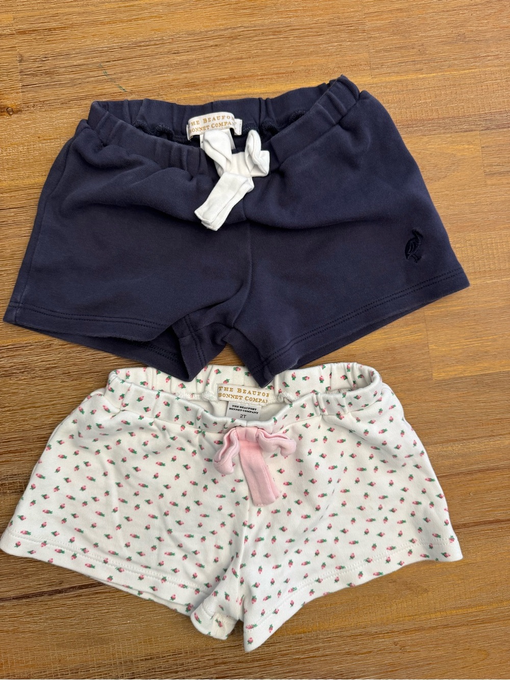 The Beaufort Bonnet Company Navy and White Floral Girls' Shorts Set